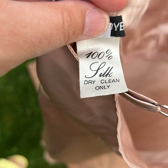 LENA MEDOYEFF SILK PINK MIDI DRESS OR SLIP XS - Picture 16 of 16